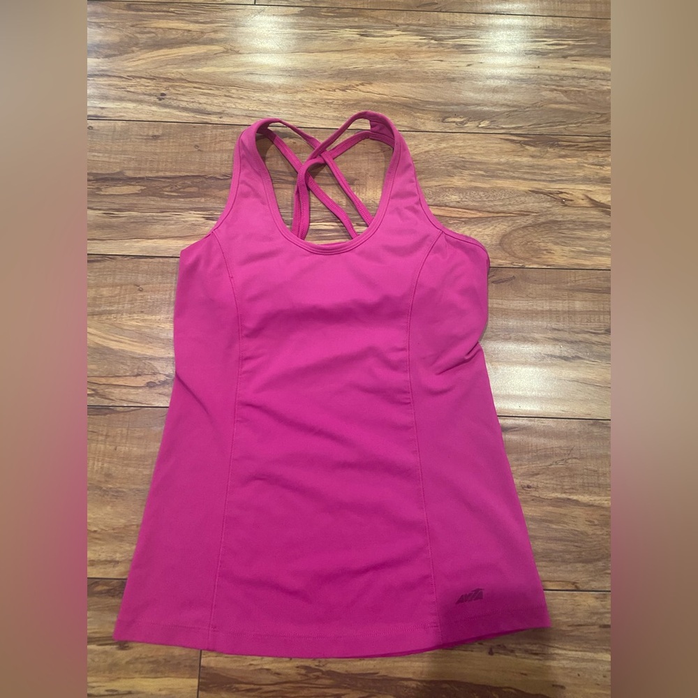 Avia Hot Pink Cross-Back Athletic Tank Top
